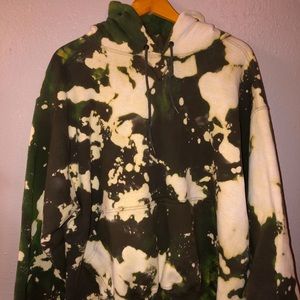 Bleach dyed personalized hoodie